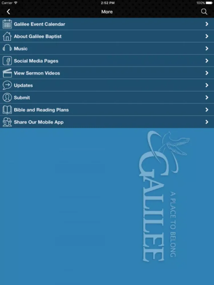 Capturas de tela do The Galilee App iPad 