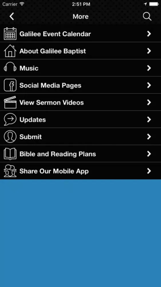 Capturas de tela do The Galilee App