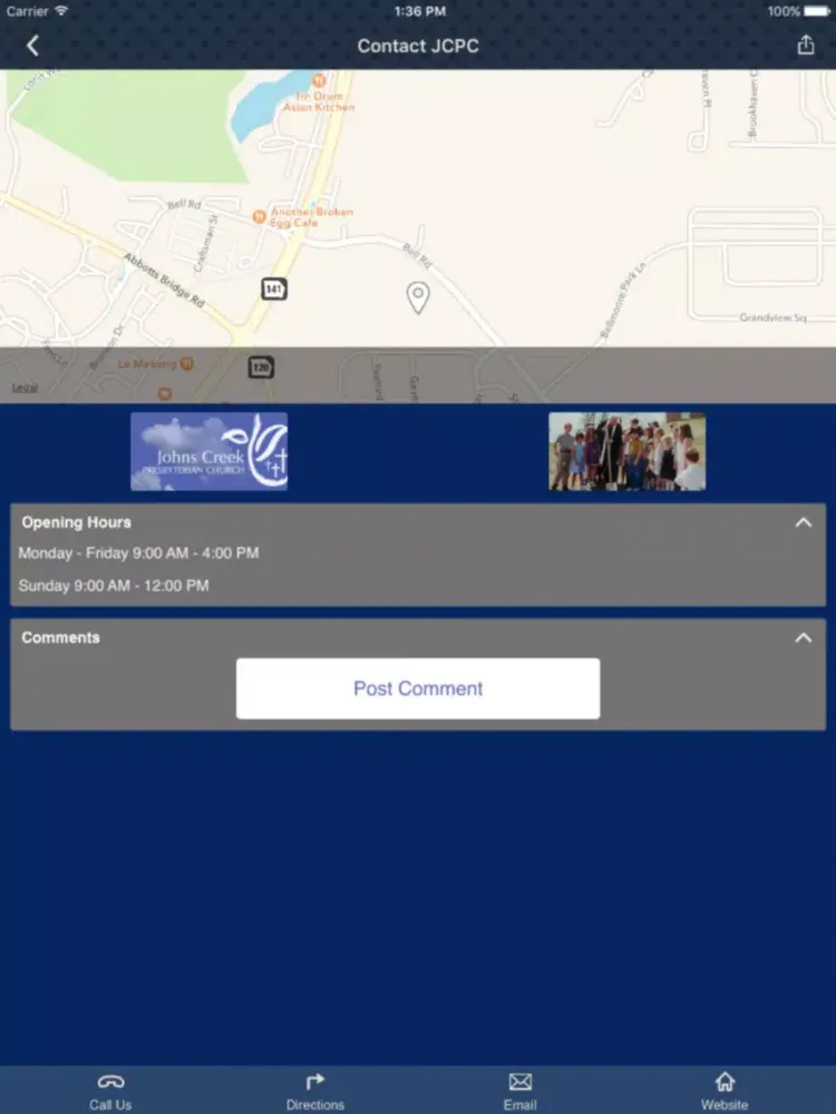 Screenshot di Johns Creek Presbyterian iPad 