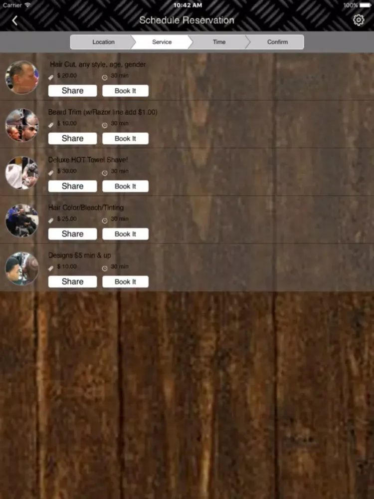 Bilbur’s Barber Spa iPad 應用截圖