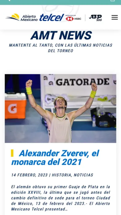 Capturas de pantalla de Abierto Mexicano de Tenis