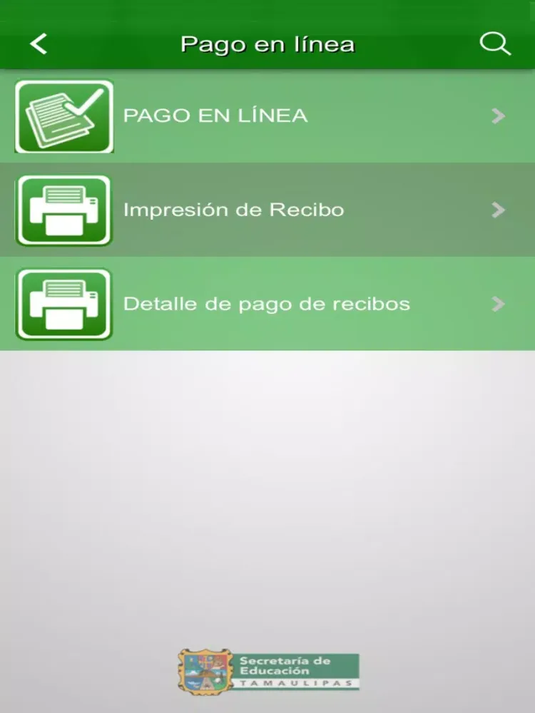 Tangkapan skrin Secretaría de Educación Tamaulipas iPad 
