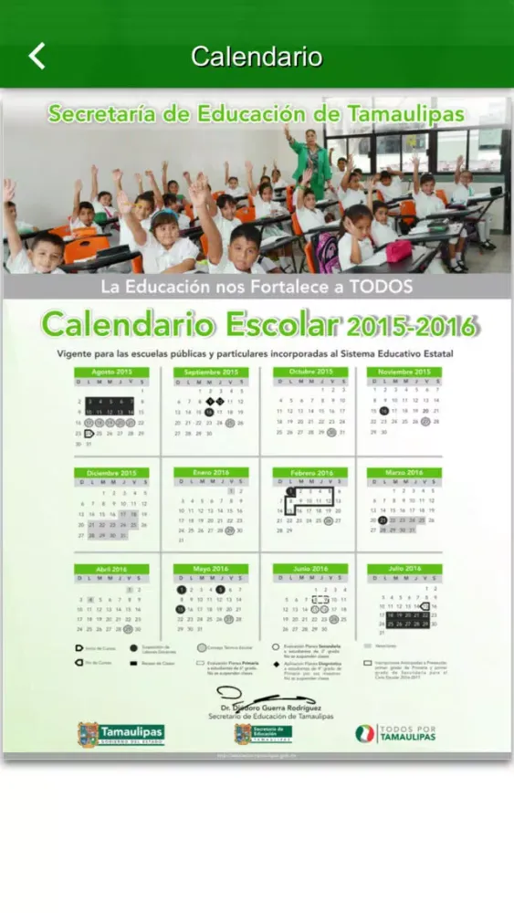Tangkapan skrin Secretaría de Educación Tamaulipas