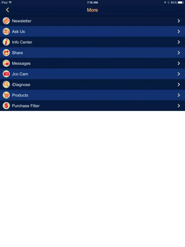 Jco HVAC iPad  Screenshots