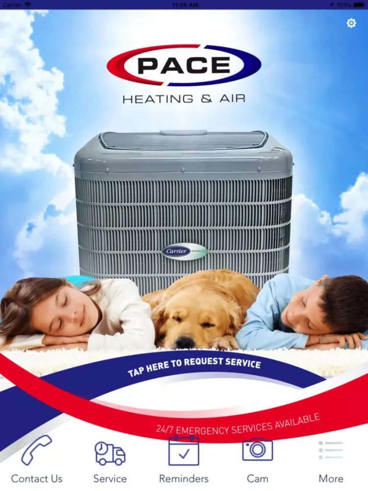Ảnh chụp màn hình của Pace Heating & Air iPad 