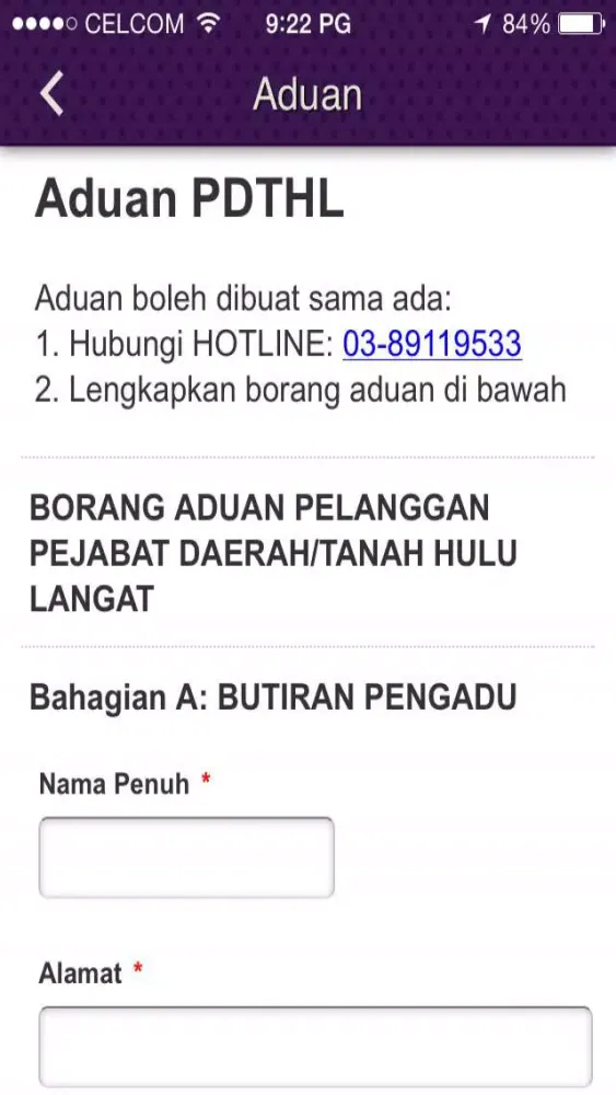 Pejabat Daerah Tanah Hulu Langat Ekran Görüntüleri