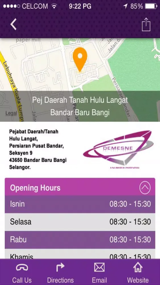 Pejabat Daerah Tanah Hulu Langat Ekran Görüntüleri