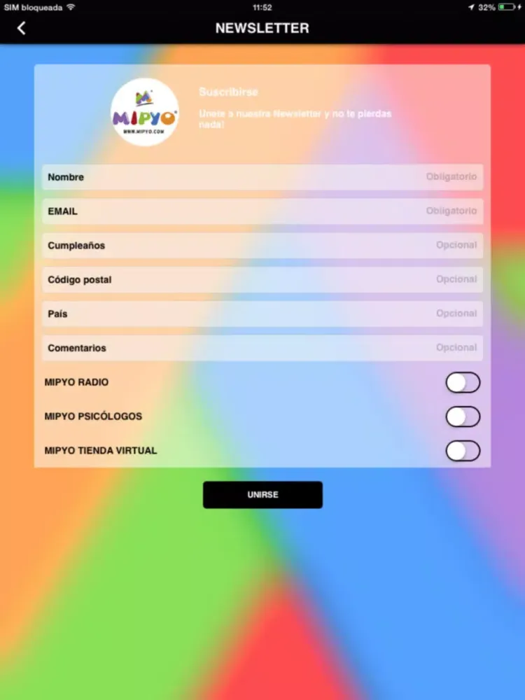 MIPYO APP iPad  스크린샷