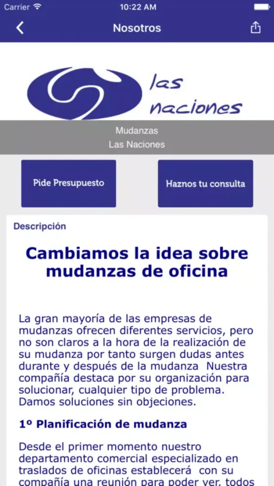 Captures d'écran de Mudanzas Las Naciones