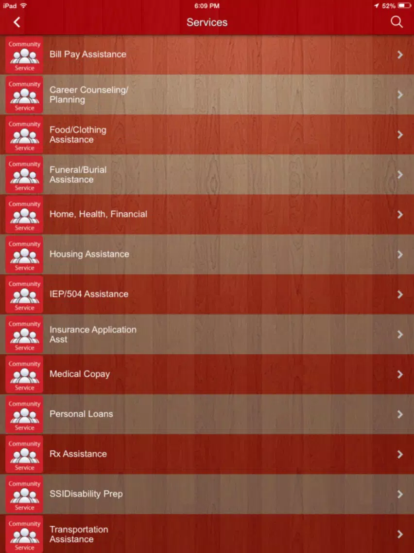 Capturas de tela do Sickle Cell Services iPad 