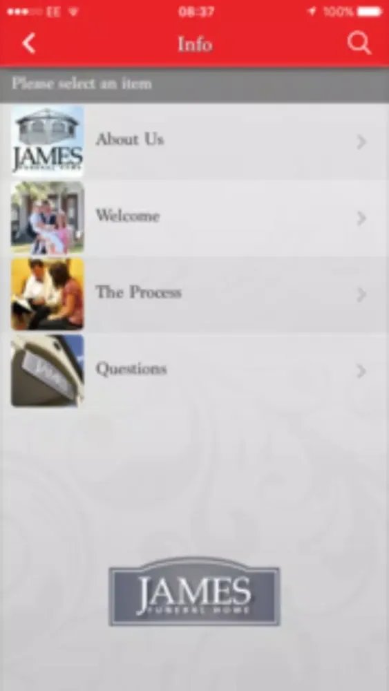 James Funeral Home Screenshots