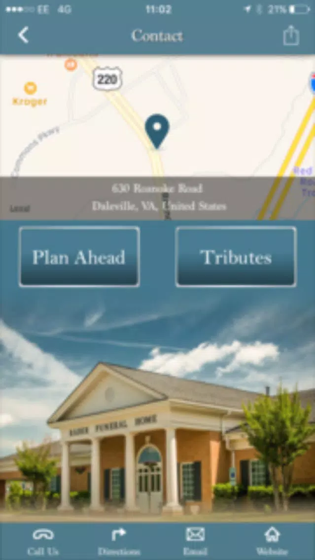 Screenshot di Rader Funeral Home
