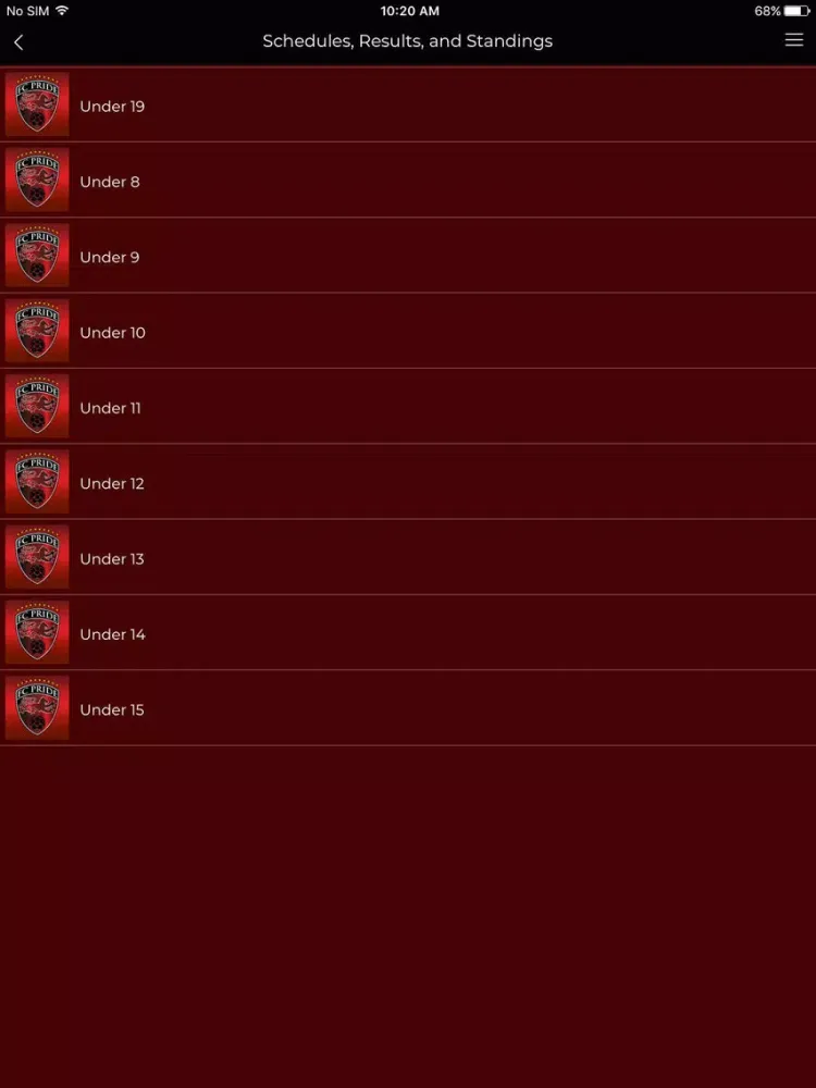 FC Pride iPad  Screenshots