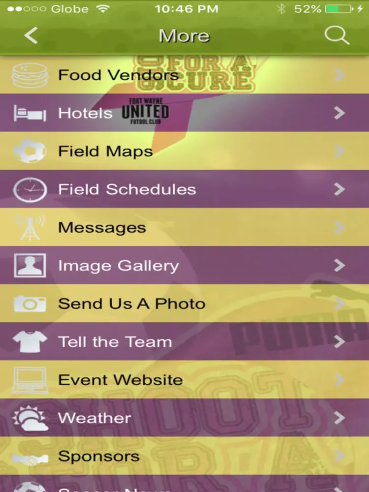 Fort Wayne United Tournaments iPad  스크린샷