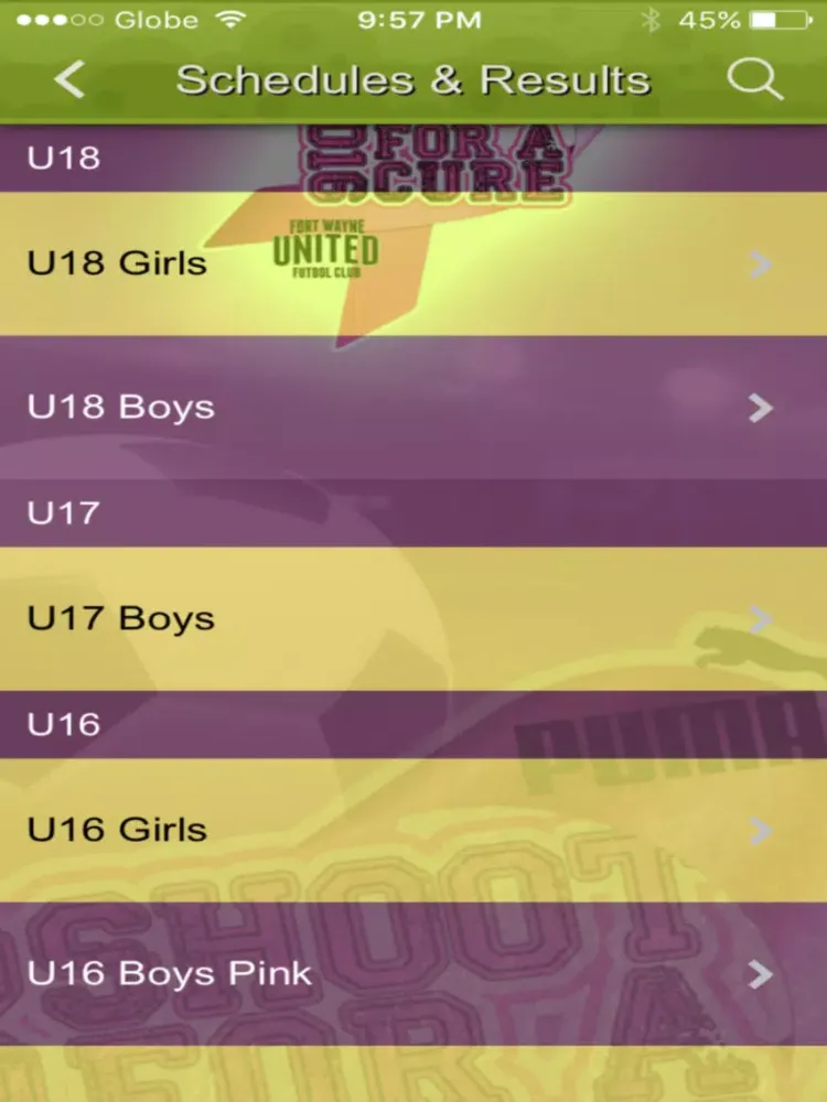 Fort Wayne United Tournaments iPad  스크린샷