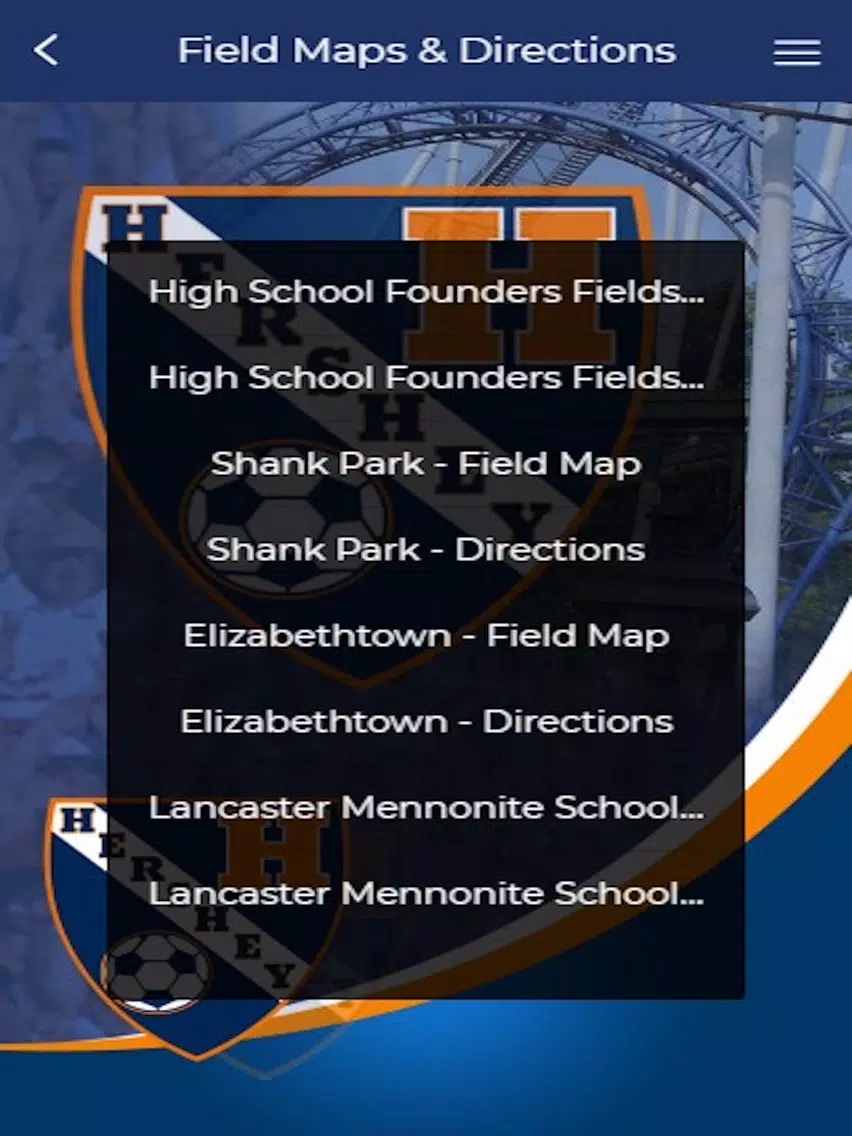 Captures d'écran de Hershey Soccer Tournaments iPad 