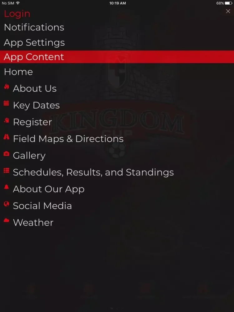 Kingdom Sports iPad  스크린샷