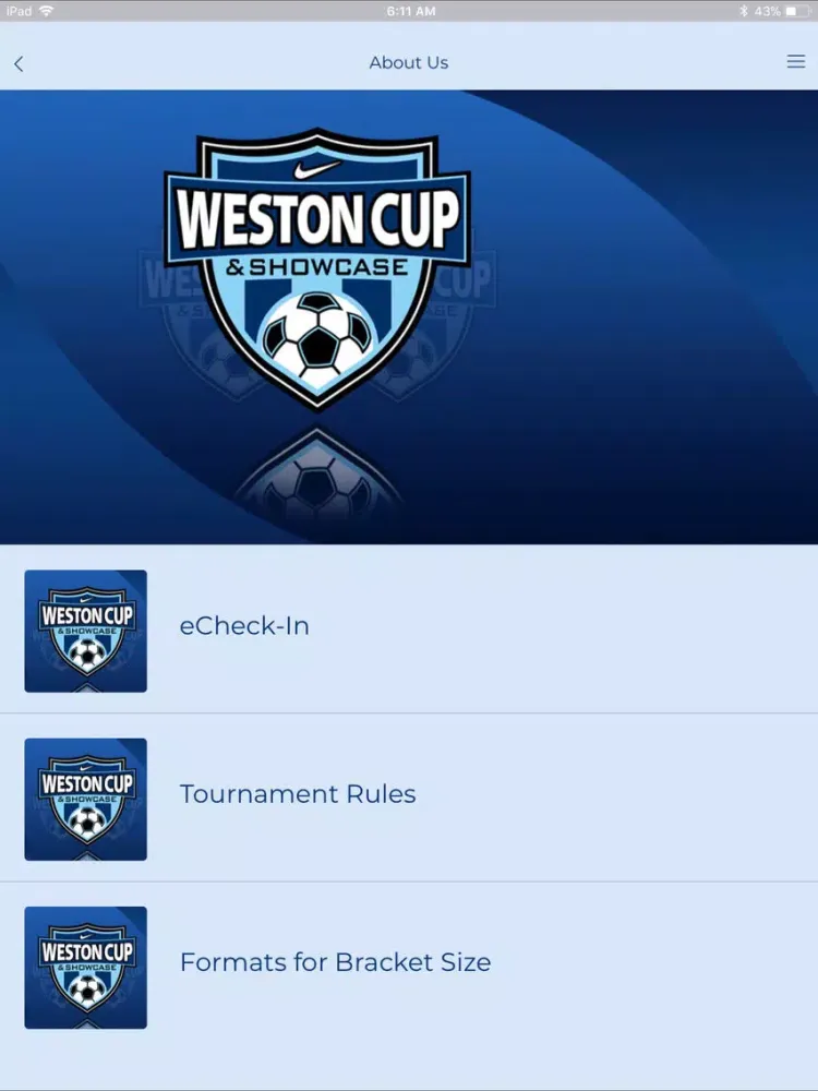 Weston Cup and Showcase iPad  स्क्रीनशॉट