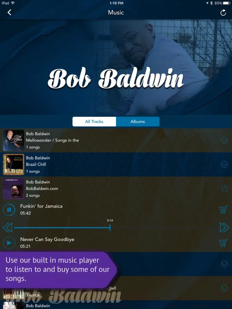 Bob Baldwin iPad  سکرین شاٹس