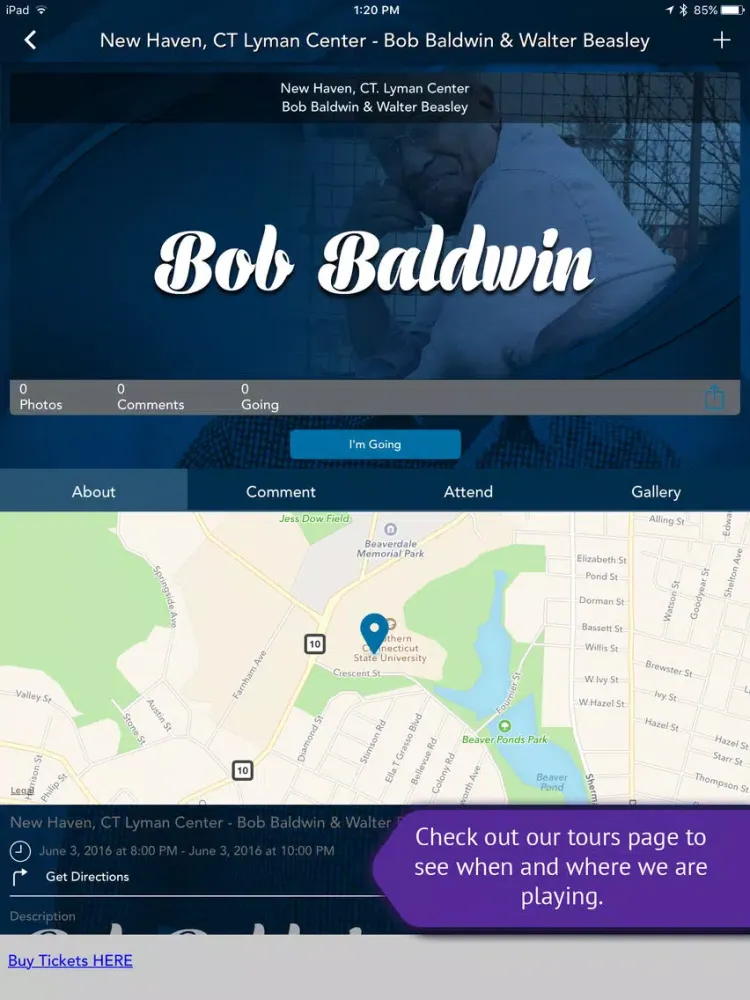 Bob Baldwin iPad  سکرین شاٹس
