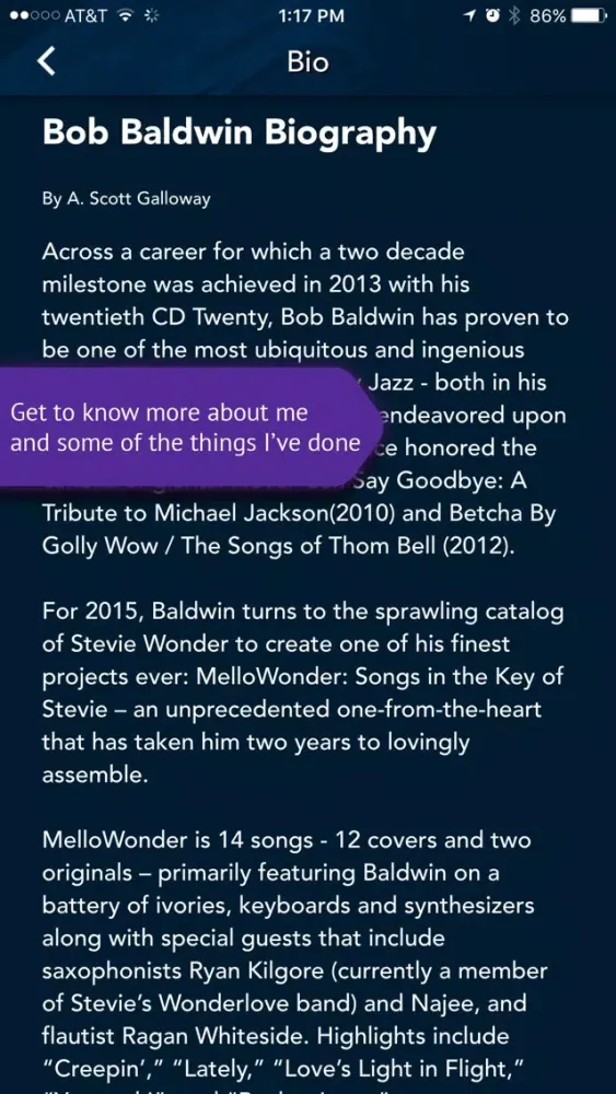 Bob Baldwin سکرین شاٹس