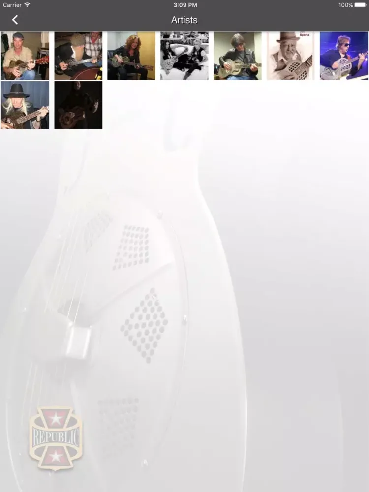 Republic Guitars iPad  Screenshots