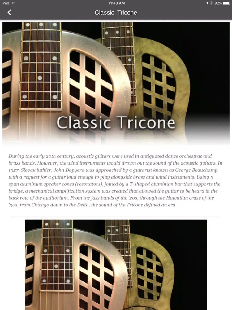 Republic Guitars iPad  Screenshots
