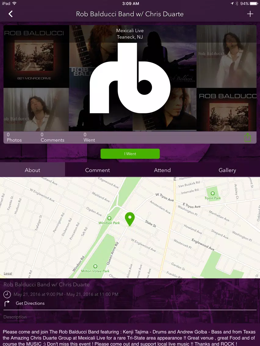 Rob Balducci iPad  スクリーンショット