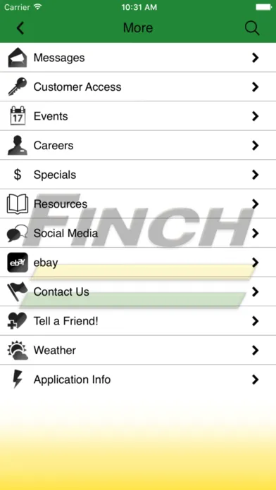 Ảnh chụp màn hình của Finch Services, Inc.
