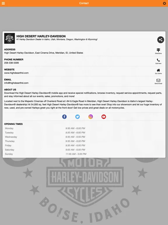 Captures d'écran de High Desert Harley-Davidson® iPad 