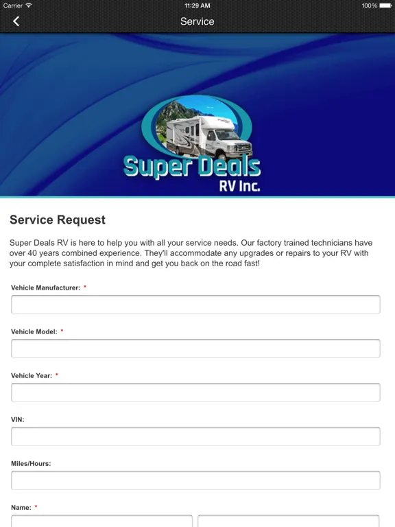 Super Deals RV, Inc. iPad 应用截图