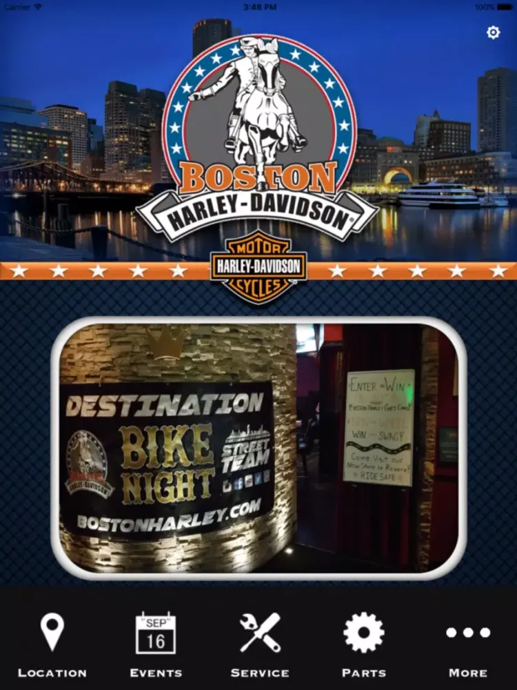 Zrzuty ekranu Boston Harley-Davidson® iPad 
