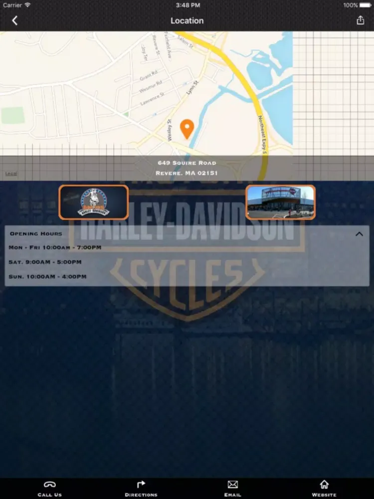 Zrzuty ekranu Boston Harley-Davidson® iPad 