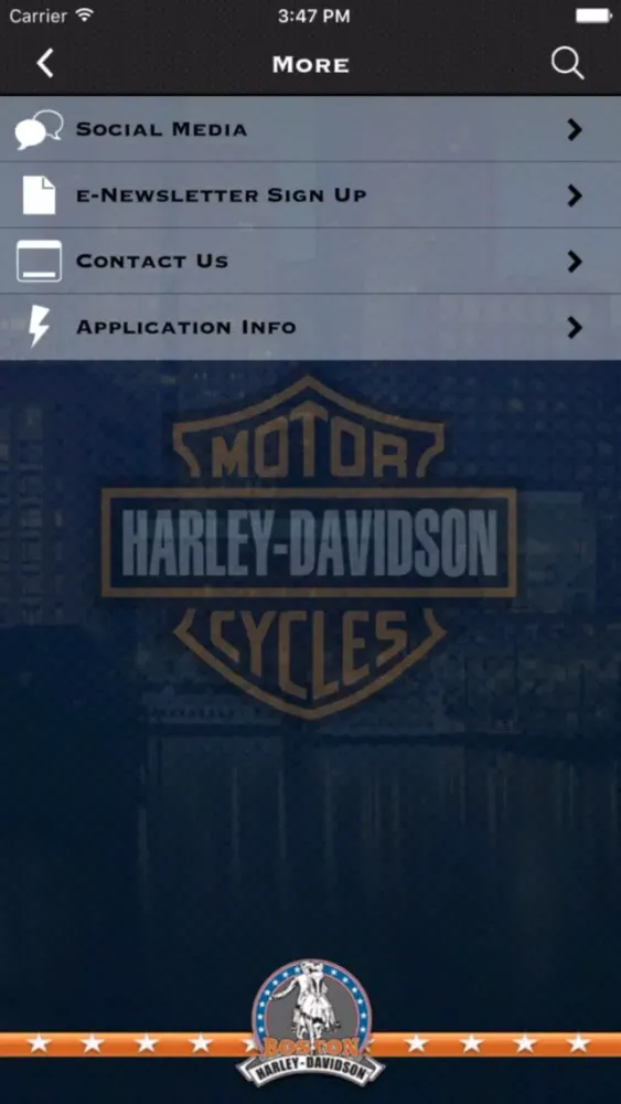 Zrzuty ekranu Boston Harley-Davidson®