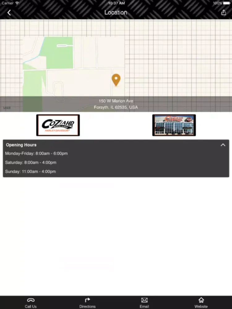 Captures d'écran de Coziahr Harley-Davidson iPad 