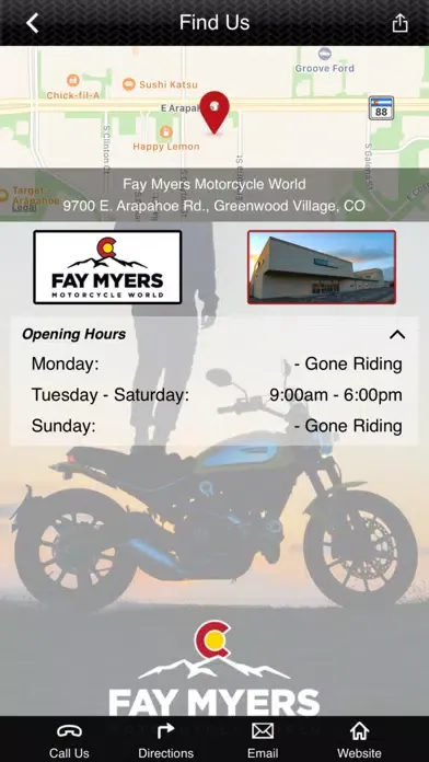 Fay Myers Motorcycle World. स्क्रीनशॉट