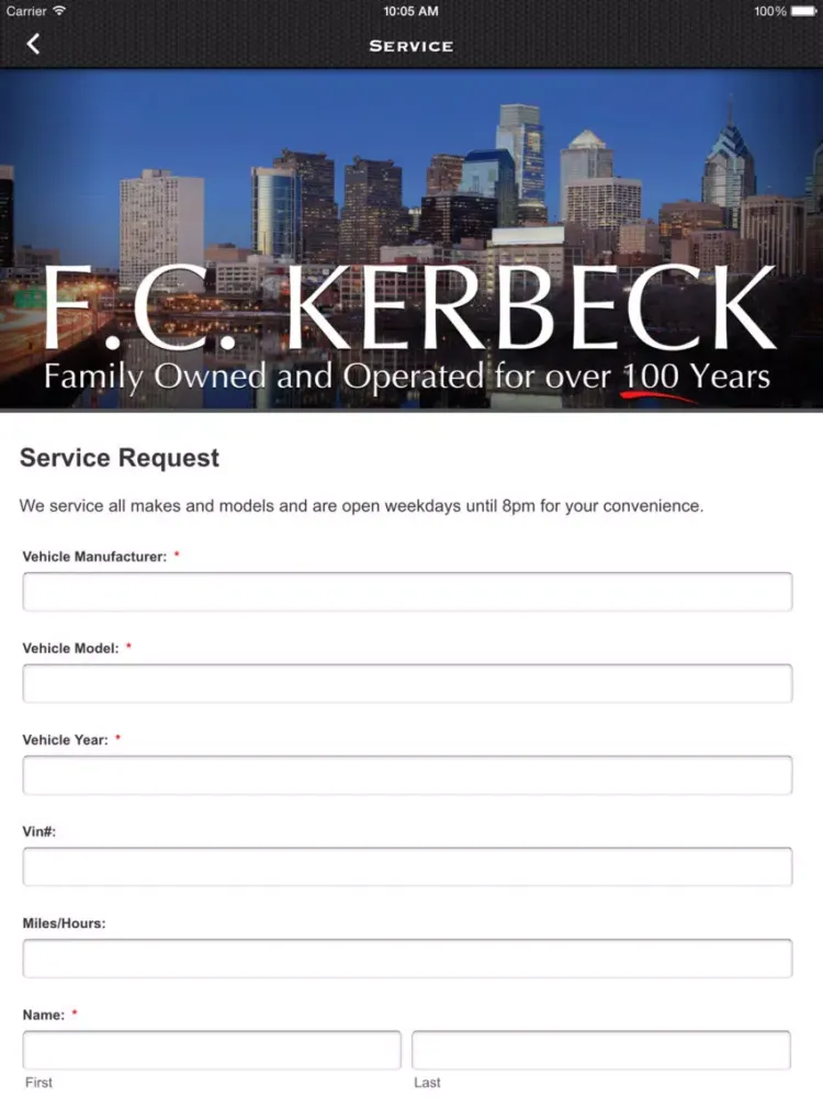 F.C. Kerbeck & Sons iPad  Ekran Görüntüleri