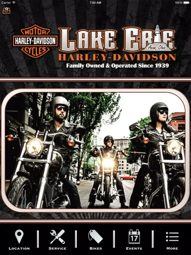 Скриншоты Lake Erie Harley-Davidson® iPad 