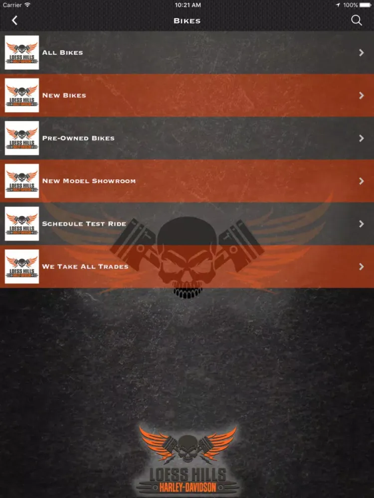 Loess Hills Harley-Davidson iPad 應用截圖