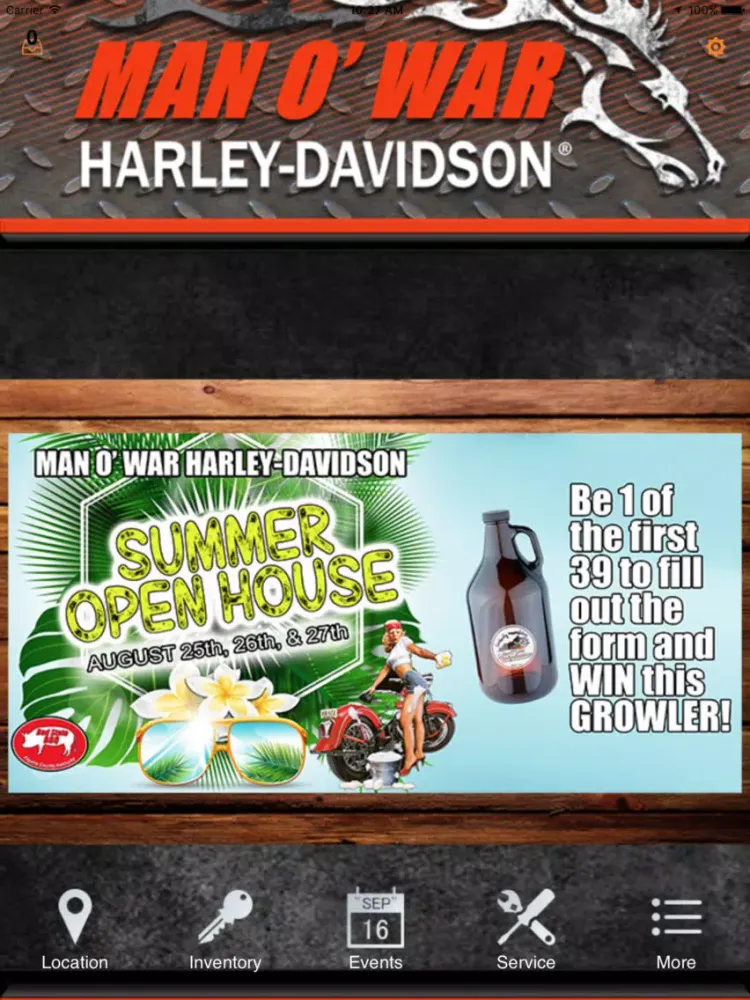 Capturas de tela do Man O' War Harley-Davidson iPad 