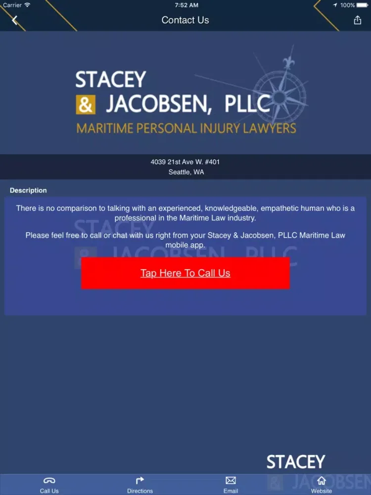 Stacey & Jacobsen Maritime Law iPad  سکرین شاٹس