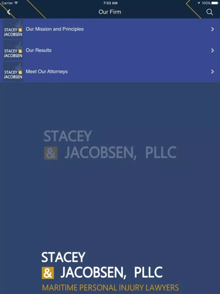 Stacey & Jacobsen Maritime Law iPad  سکرین شاٹس