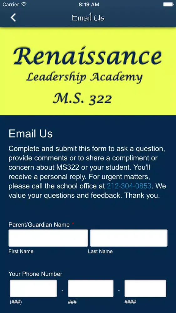 Ảnh chụp màn hình của MS 322 Renaissance Leadership