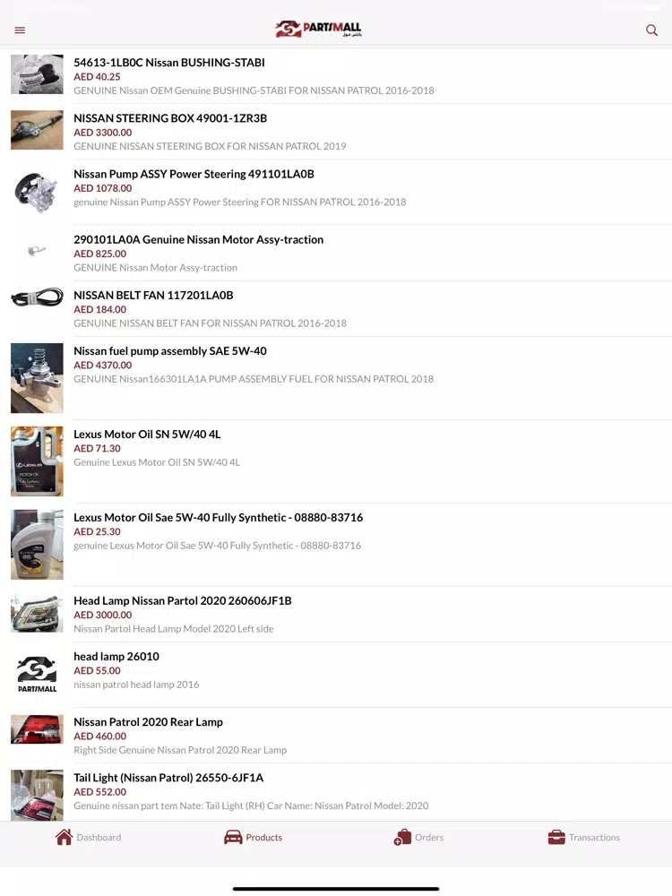 Скриншоты Parts Mall Vendor App iPad 