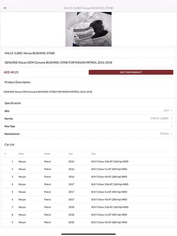 Parts Mall Vendor App iPad  स्क्रीनशॉट