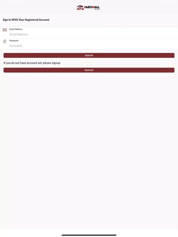 Parts Mall Vendor App iPad  स्क्रीनशॉट