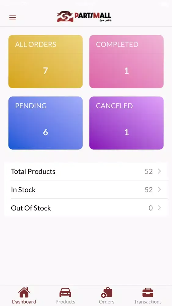 Parts Mall Vendor App स्क्रीनशॉट
