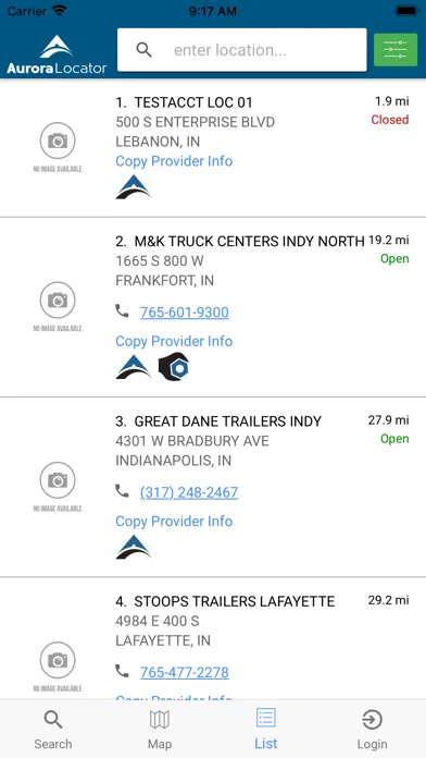 Captures d'écran de Aurora Dealer Locator