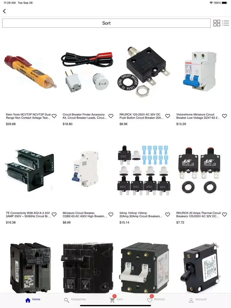 Captures d'écran de Parts-Zap Online Shop iPad 