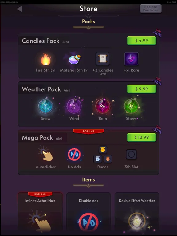 Candle Clicker Idle: Dungeon iPad  Screenshots
